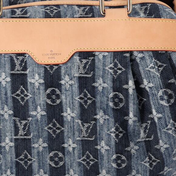 Louis Vuitton Cabas Raye GM Monogram Denim Handbag M95336 Blue - Picture 5 of 9